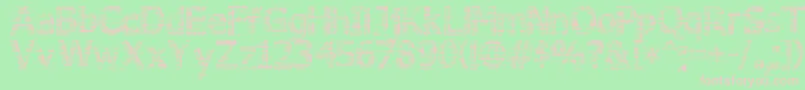Fonte 3DNoise – fontes rosa em um fundo verde