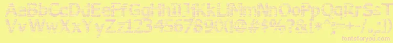 3DNoise Font – Pink Fonts on Yellow Background