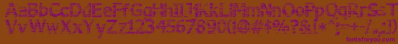 3DNoise Font – Purple Fonts on Brown Background