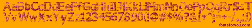3DNoise Font – Purple Fonts on Orange Background