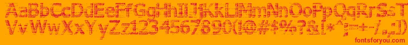 3DNoise Font – Red Fonts on Orange Background