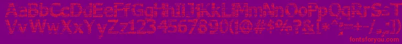 3DNoise-Schriftart – Rote Schriften auf violettem Hintergrund