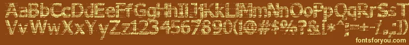 3DNoise Font – Yellow Fonts on Brown Background