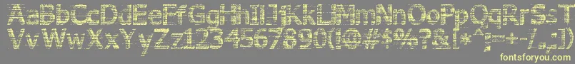 3DNoise-Schriftart – Gelbe Schriften auf grauem Hintergrund