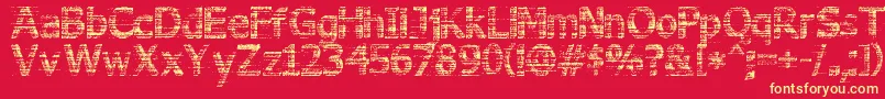 3DNoise Font – Yellow Fonts on Red Background