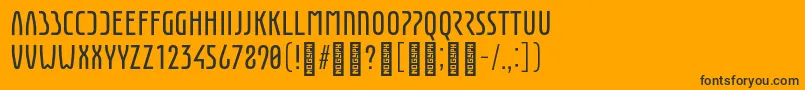 EunomiaRegular Font – Black Fonts on Orange Background