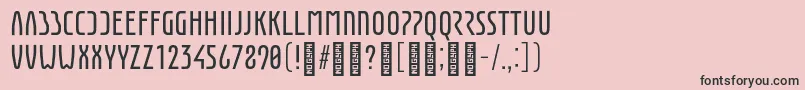 フォントEunomiaRegular – ピンクの背景に黒い文字