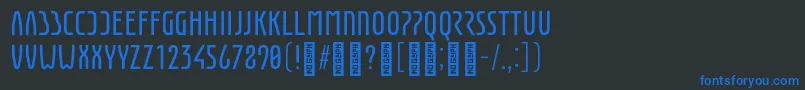 EunomiaRegular Font – Blue Fonts on Black Background