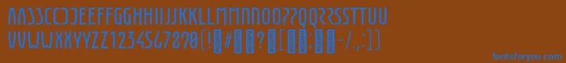 EunomiaRegular Font – Blue Fonts on Brown Background