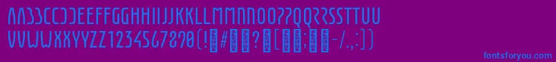 EunomiaRegular Font – Blue Fonts on Purple Background