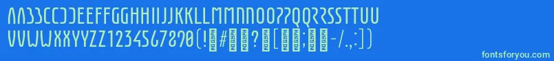 EunomiaRegular Font – Green Fonts on Blue Background