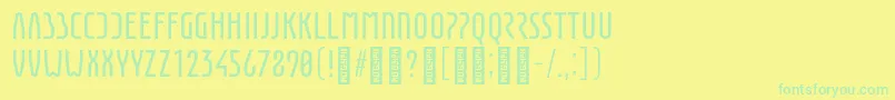 EunomiaRegular Font – Green Fonts on Yellow Background