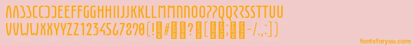 EunomiaRegular Font – Orange Fonts on Pink Background