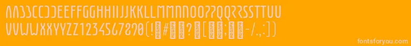 EunomiaRegular-Schriftart – Rosa Schriften auf orangefarbenem Hintergrund