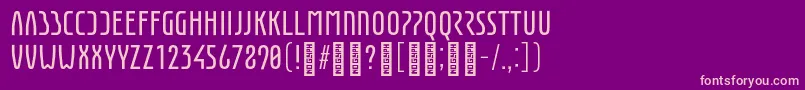 EunomiaRegular-fontti – vaaleanpunaiset fontit violetilla taustalla