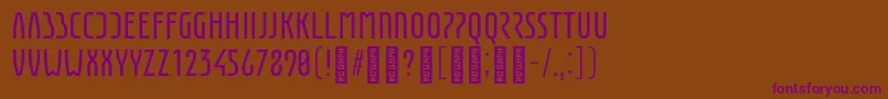 EunomiaRegular Font – Purple Fonts on Brown Background