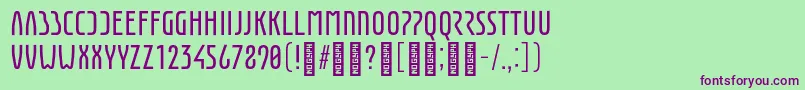 EunomiaRegular Font – Purple Fonts on Green Background