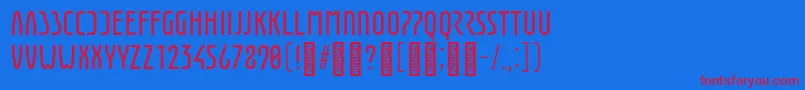 EunomiaRegular Font – Red Fonts on Blue Background