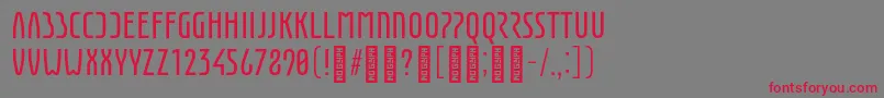 EunomiaRegular Font – Red Fonts on Gray Background