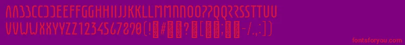 EunomiaRegular Font – Red Fonts on Purple Background