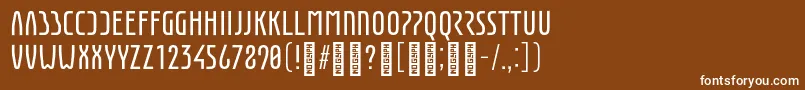 EunomiaRegular Font – White Fonts on Brown Background