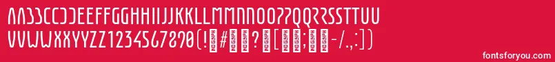 EunomiaRegular Font – White Fonts on Red Background