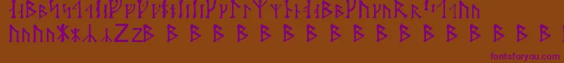 Futharken Font – Purple Fonts on Brown Background