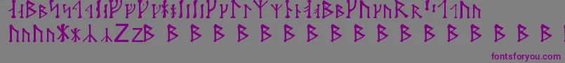Futharken Font – Purple Fonts on Gray Background