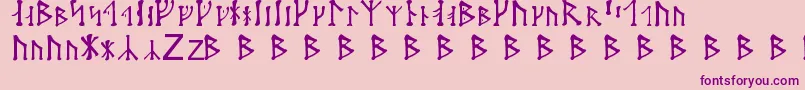 Futharken Font – Purple Fonts on Pink Background