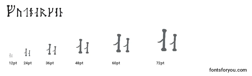 Размеры шрифта Futharken