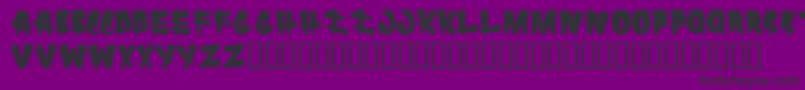 フォントFlareups – 紫の背景に黒い文字