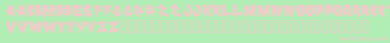 Flareups Font – Pink Fonts on Green Background
