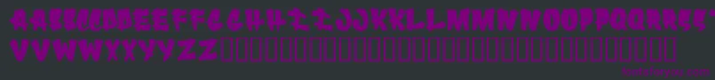 Flareups-fontti – violetit fontit mustalla taustalla