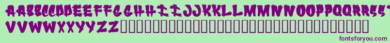 Flareups Font – Purple Fonts on Green Background