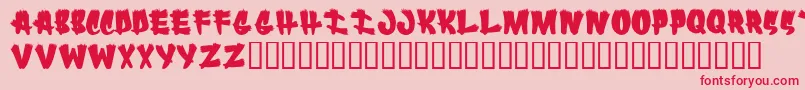 Flareups Font – Red Fonts on Pink Background