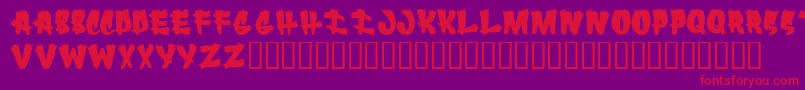 Flareups Font – Red Fonts on Purple Background