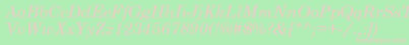 CenturySchoolbookSsiItalic Font – Pink Fonts on Green Background