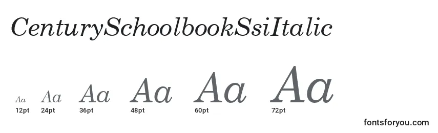 Размеры шрифта CenturySchoolbookSsiItalic