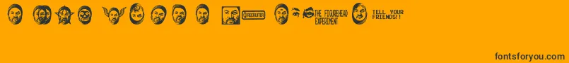 Figureheadexperiment Font – Black Fonts on Orange Background