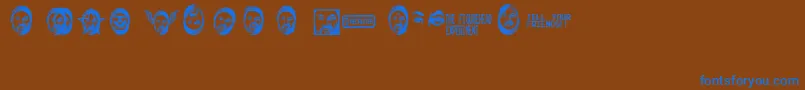 Figureheadexperiment Font – Blue Fonts on Brown Background