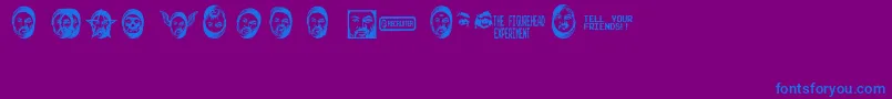 Figureheadexperiment Font – Blue Fonts on Purple Background
