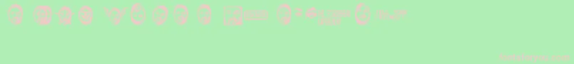 fuente Figureheadexperiment – Fuentes Rosadas Sobre Fondo Verde