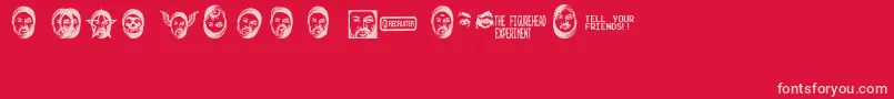 fuente Figureheadexperiment – Fuentes Rosadas Sobre Fondo Rojo