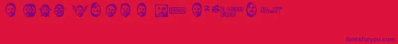Figureheadexperiment Font – Purple Fonts on Red Background