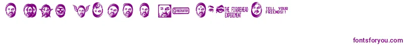 Figureheadexperiment Font – Purple Fonts on White Background