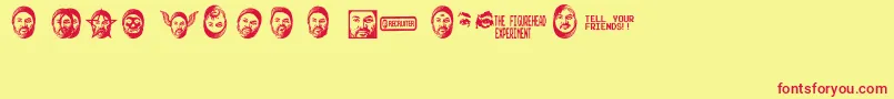 fuente Figureheadexperiment – Fuentes Rojas Sobre Fondo Amarillo
