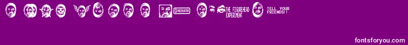 fuente Figureheadexperiment – Fuentes Blancas Sobre Fondo Morado