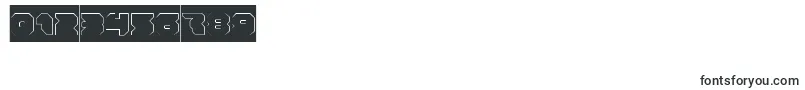 フォントStrangerHollowInverse – 数字と数値のためのフォント