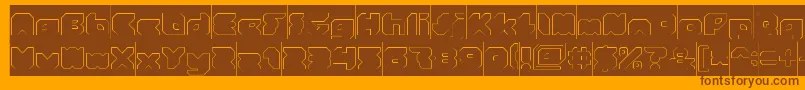StrangerHollowInverse Font – Brown Fonts on Orange Background