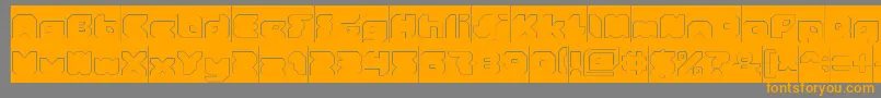 StrangerHollowInverse-fontti – oranssit fontit harmaalla taustalla